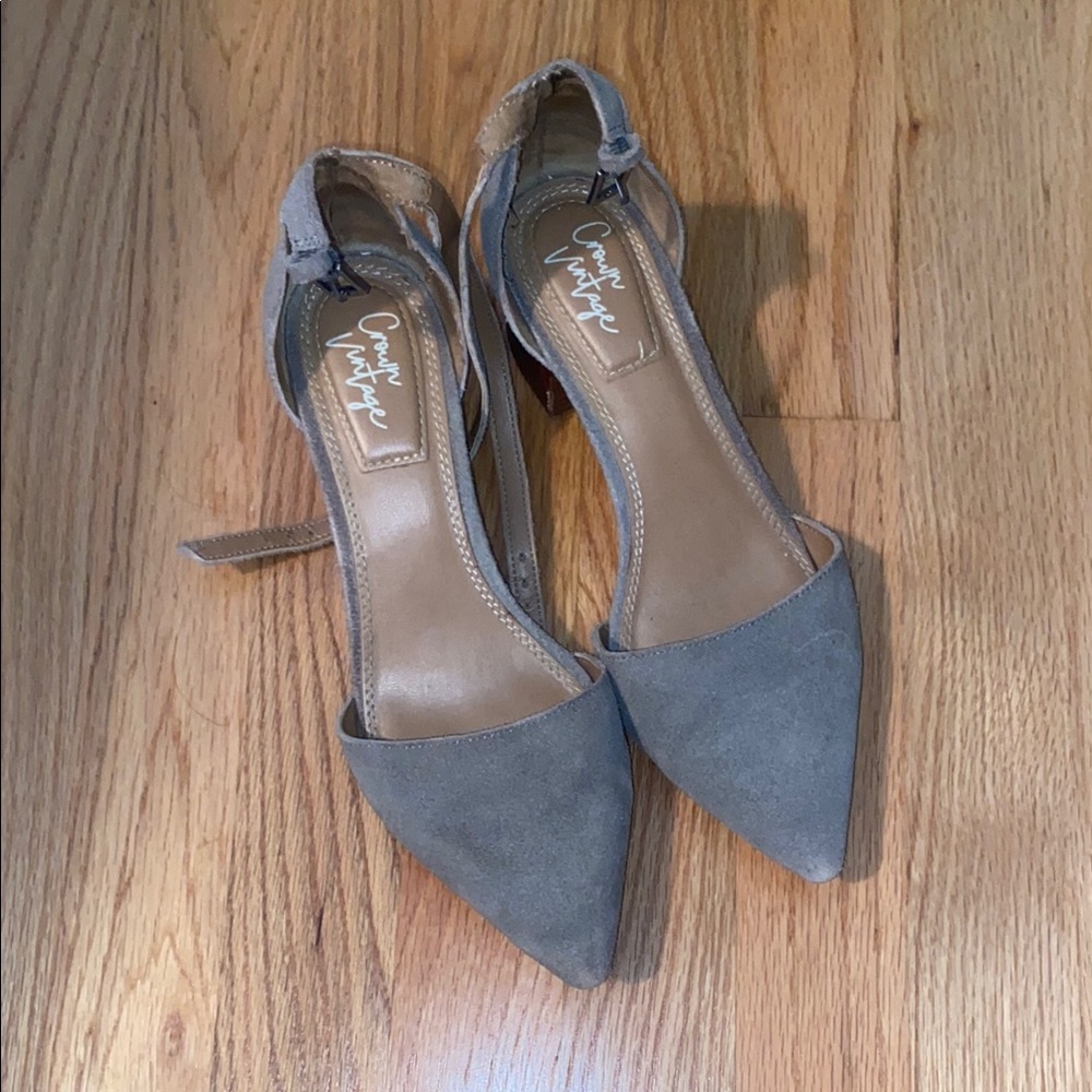 Gray Suede Heels